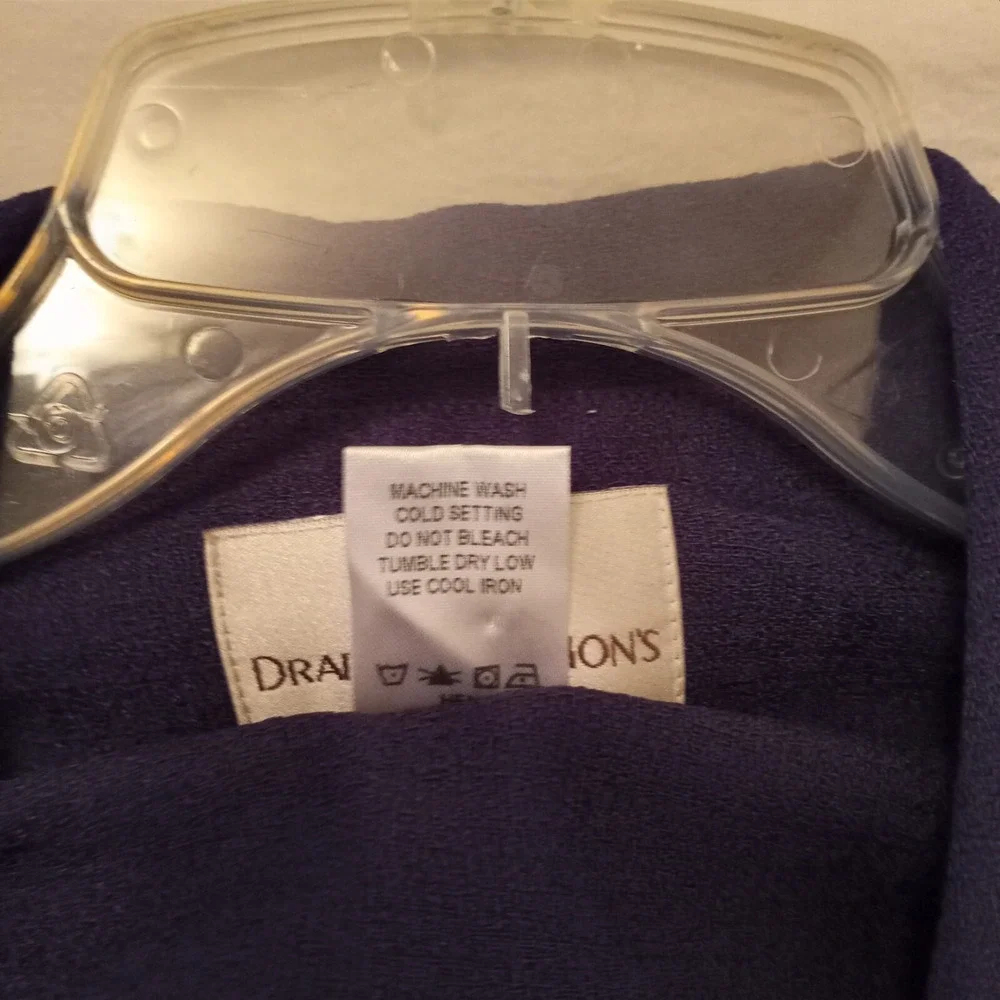 Draper's‎ & Damon's Skirt Set Size 14 Purple 3 Piece Longsleeve Shortsleeve F2